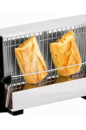 Grille-pain Vintage A154.53 multi-fente noir laqué et inox Offre Du Jour