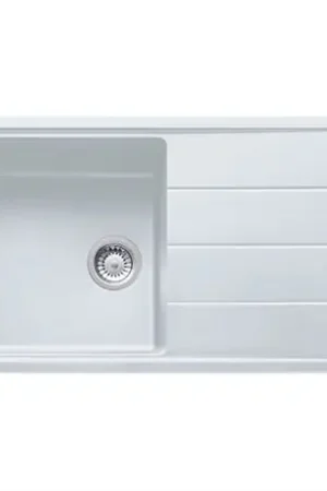 Affaire À Saisir Evier Basis Fragranit BFG 611-97 Blanc Artic 032449