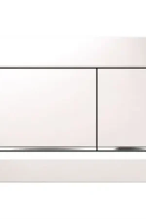Acheter Direct Plaque WC Sigma30 Blanc Bandes chromé brillant