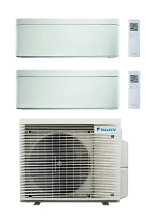 Achat Immédiat Climatiseur bi split Stylish 2MXM40A, Tailles 15 + 25 Blanc
