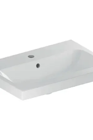 Acheter Direct Lavabo Icon Light compact 60 cm 1 trou robinetterie et 1 trop-plein