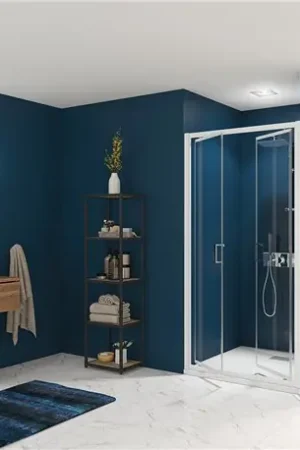 Acheter Direct Porte de douche Smart Express 2P 90 cm Profilé blanc