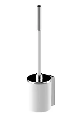 Achat Immédiat Brosse de toilettes Blanc avec support mural amovible