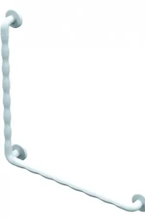 Achat Immédiat Barre d'appui coudée à 90° à poignée ergonomique 01630WH 600x600 mm Blanc