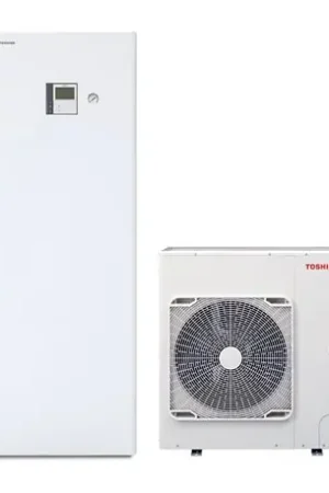 Authentique Pompe à chaleur air eau Estia ECS Intégrée 1 zone Triphasée, 14 kWatts Inox