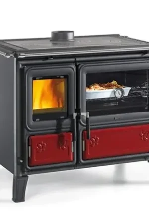 Cuisinière à bois Milly bordeaux MILLY BORDEAUX 8,7 kWatts noir et rouge Seulement Aujourd'hui