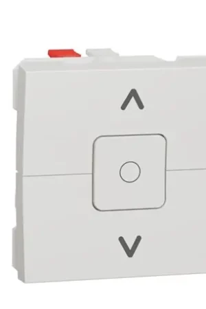 Achat Immédiat Interrupteur volet-roulant 3 touches 6A Unica NU320820 Blanc antibactérien 2 modules mécanisme seul
