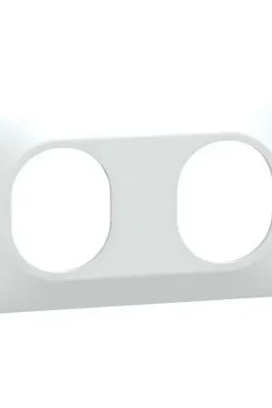 Acheter Direct Plaque de finition Ovalis entraxe 71 mm S320704 blanc 2 postes horizontal