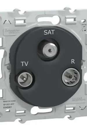 Pas Cher Prise TV/R/SAT à vis couvercle protection Ovalis S340461 anthracite