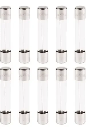 Acheter En Ligne Lot de 10 Fusibles verre rapides 6x32 mm 0,500A