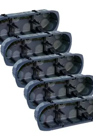 Vente Flash Lot de 5 boîtes d'appareillage multi-matériaux Étanches à l'air 3 postes prof 40 mm