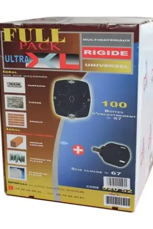 Achat Immédiat Pack 100 Boîtes d'appareillage multi-matériaux standard 1 poste prof 40 mm