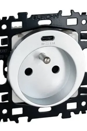 Acheter En Ligne Prise 16A Combinée 2P+T USB type C Silver