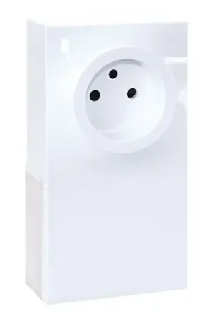 Authentique Cadre 1 poste H22 mm pour prise 609 80 Blanc