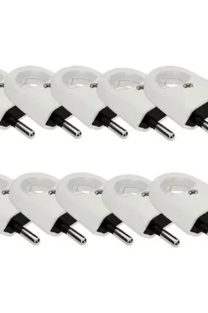 Acheter En Ligne Lot de 10 Fiches 6A entrée de câble droite Blanc