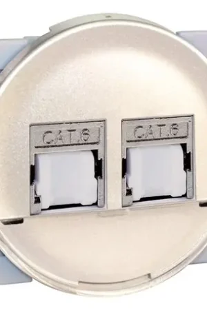 Usine Directe Prise RJ45 Double Grade 2 TV Cat 6 Titane