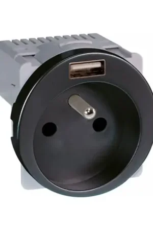Vente Flash Prise 16A Combinée 2P+T et USB type A Vulcain