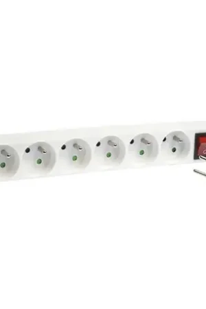 Vente Directe Bloc multiprise 3G1 mm² 6 prises 2P+T 16A avec interrupteur L1m