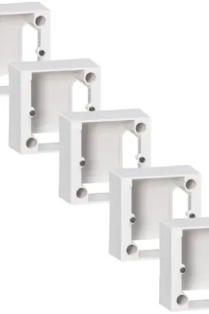 Vente Directe Lot de 5 cadres saillie 1 poste pour montage prise 80x80mm 055439