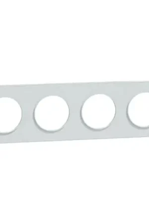 Vente Flash Plaque de finition Odace Touch S510808 Blanc recyclé 4 postes