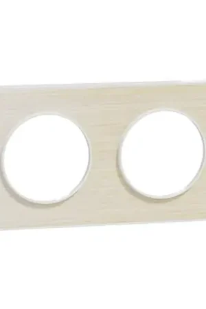 Achat Immédiat Plaque de finition Odace Touch S520804M Blanc et bois nordique 2 postes