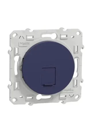 Vente Flash Prise RJ45 (8 contacts) Odace S550477 Bleu cobalt grade 3 multimédia +