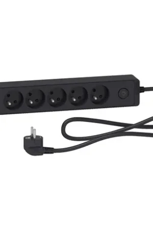 Achat Immédiat Bloc multiprise Odace Extend ST935U1B 5 prises 2P+T + 2 prises USB A Anthracite