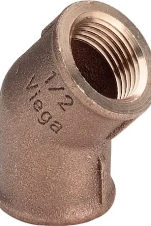 Meilleure Vente Lot 5 Coudes plomberie 45 bronze 1/2" - Réf : 320690