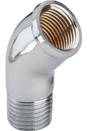 Lot de 5 Coudes plomberie 45 chromé 1/2"x1/2" - Réf : 115555 Retour Gratuit