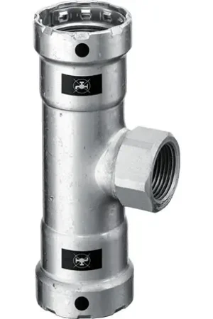 Achat Immédiat Té plomberie acier Megapress avec SC-Contur 1''½x1/2''x1''½ - Réf : 695217
