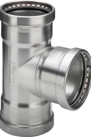 Authentique Té plomberie cuivre Sanpress InoxxL avec SC-Contur Ø88,9x35x88,9 - Réf : 483067