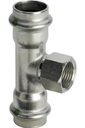 Té plomberie Sanpress Inox avec SC-Contur Ø54x1/2"x54 - Réf : 437237 Bon Plan
