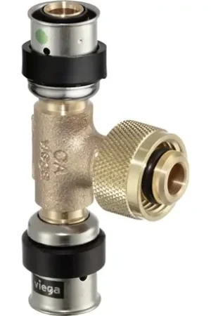 Expédition Rapide Lot de 5 Tés plomberie bronze 3/4"x3/4"x1/2" - Réf : 362508
