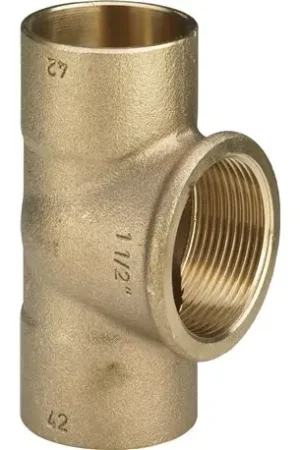 Vente Flash Lot de 10 Tés plomberie bronze Ø14x1/2"x14 - Réf : 475772