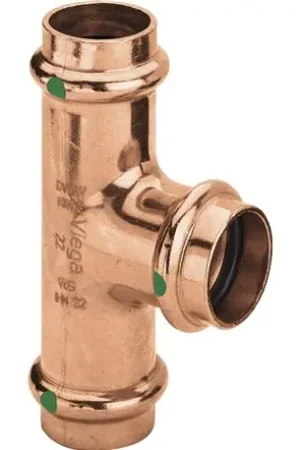 Bon Marché Té plomberie cuivre Profipress avec SC-Contur Ø22x12x22 - Réf : 324834