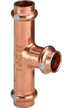 Acheter Direct Lot de 5 Tés plomberie cuivre Profipress S avec SC-Contur Ø22x22x22 - Réf : 628451