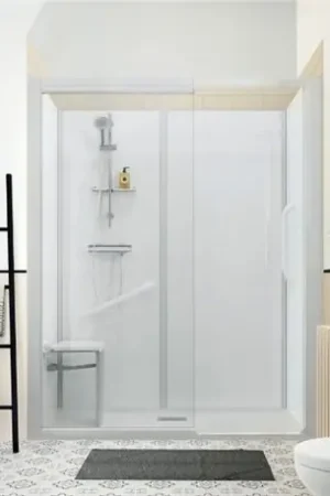 Achat Immédiat Kinemagic Sérénité basse thermostatique en niche espace ouvert verre transparent 140/175 x 79/96 cm