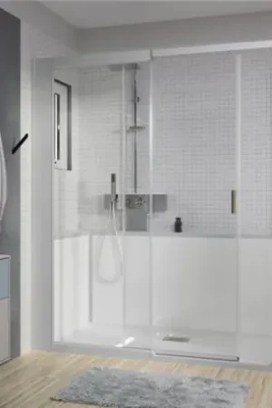 Acheter En Ligne Kinemagic Design haute mécanique en angle porte coulissante verre transparent 160/195 x 79/96 cm