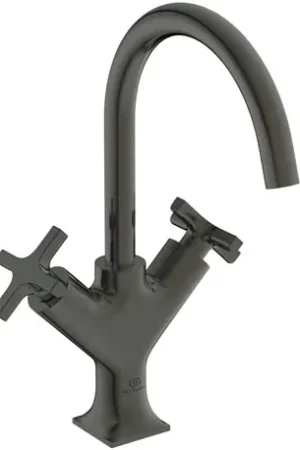 Acheter En Ligne Mélangeur lavabo monotrou Joy Neo Avec tirette et vidage Gris magnétique BD151A5