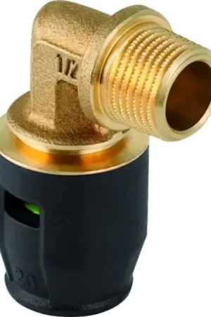 Lot de 10 coudes PushFit 90° avec filetage Mâle 1/2'' Ø 16 - Réf : 650.261.00.1 Nouveauté