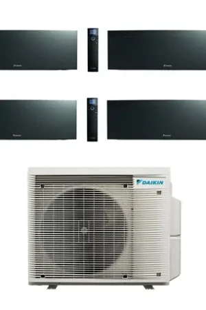 Achat Immédiat Climatiseur quadri split Emura 3 5MXM90A9, Tailles 25 + 35 + 35 + 35 Noir