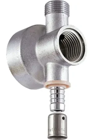 Achat Immédiat Lot de 10 Raccords à sertir à applique piquage confort PER Ø 16 3/8" 1/2" - Réf : 17446