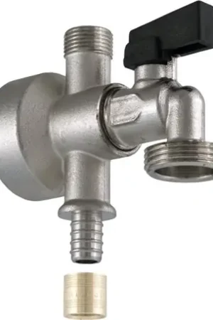 Vente Directe Raccord à glissement applique piquage confort avec robinet Ø 3/8" 3/4" PER Ø 12 - Réf : 16338
