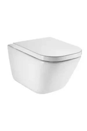 WC suspendu The Gap Square Blanc 34x54x40 cm, avec abattant frein de chute Authentique
