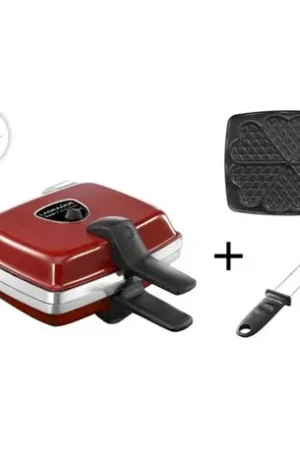 Must-Have Gaufrier Super 2 Antiadhésif 39126 1000 Watts rouge