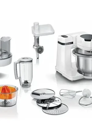 Retour Gratuit Robot pâtissier Kitchen machine compact MUMS2EW40 700 Watts inox et blanc