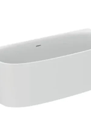 Authentique Baignoire semi ilot Dea 180x80 cm, Soie blanche 220 Litres T9940V1