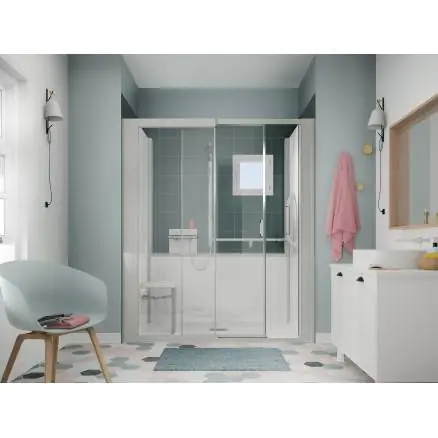 Acheter Direct Kinemagic Sérénité+ version mixte thermostatique en niche avec porte coulissante