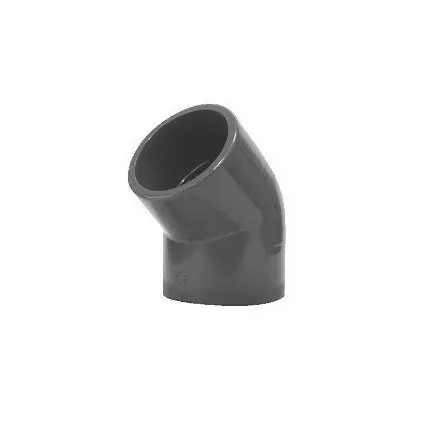 Coude PVC pression 45° Petit rayon Expédié Aujourd'hui