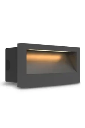 Achat Immédiat Spot encastrable LED Balise 140x70 mm 3W rectangulaire 3000K IP65 ZEPHYR 100804